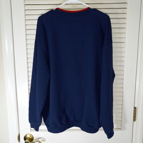 Natural Escape Navy Blue Christmas Tree Sweatshirt Size 2XL Holiday Embroidered - Picture 5 of 9